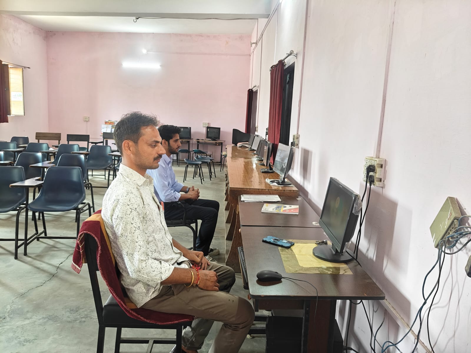 Our staff in the computer lab
